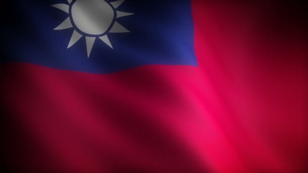 Bandera Taiwan Sin Costuras — Vídeos de Stock