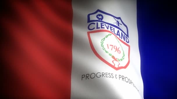 Flaga Ohio Cleveland Bez Szwu — Wideo stockowe