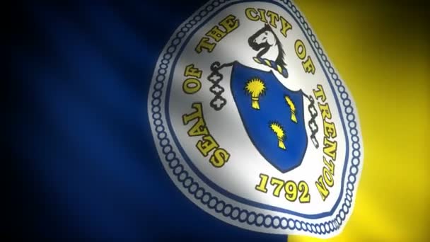 Σημαία Του New Jersey Trenton Χωρίς Ραφή — Αρχείο Βίντεο