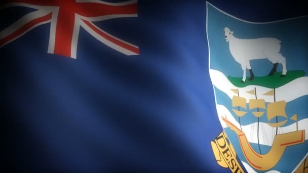 Falklandsöarnas Flagga Sömlös — Stockvideo