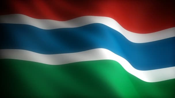 Bandera Gambia Sin Costuras — Vídeos de Stock