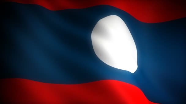 Bandera Laos Sin Costuras — Vídeos de Stock