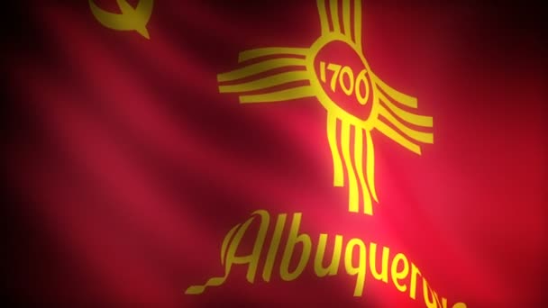 Flagga New Mexico Albuquerque Sömlös — Stockvideo