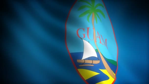 Bandiera Guam Senza Cuciture — Video Stock