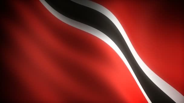 Flaga Trynidadu Tobago Płynna — Wideo stockowe