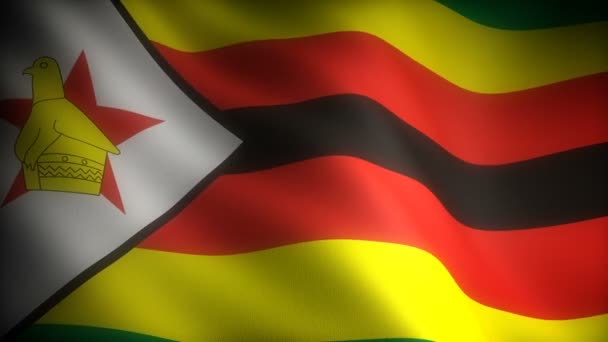 Flagge Simbabwes Nahtlos — Stockvideo