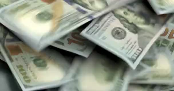 Dolars Fallen Auf Farbigen Hintergrund — Stockvideo