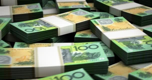 Billón Dólares Australianos Primer Plano — Vídeo de stock