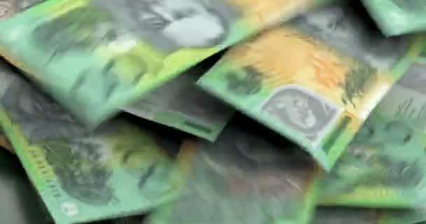 Australische Dollar Valt Gekleurde Achtergrond — Stockvideo