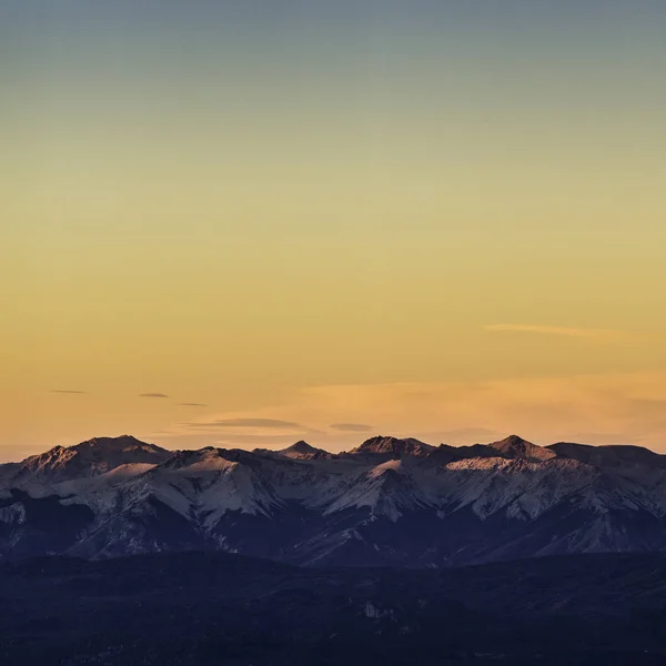 Vista Atardecer Cordillera Los Andes Parque Nacional Nahuel Huapi Río — Foto de Stock