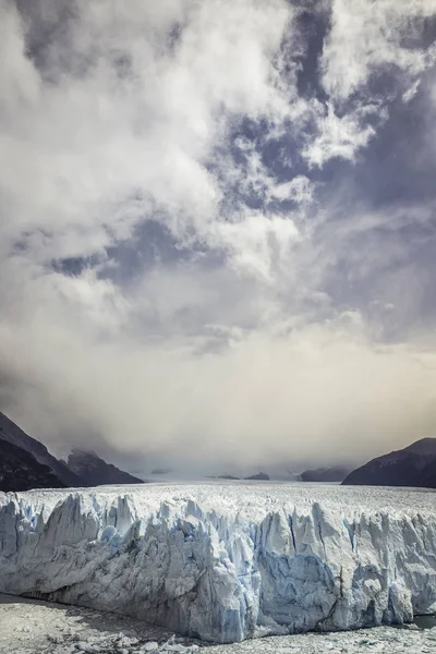 Bouřková Mračna Nad Ledovec Perito Moreno Los Glaciares National Park — Stock fotografie