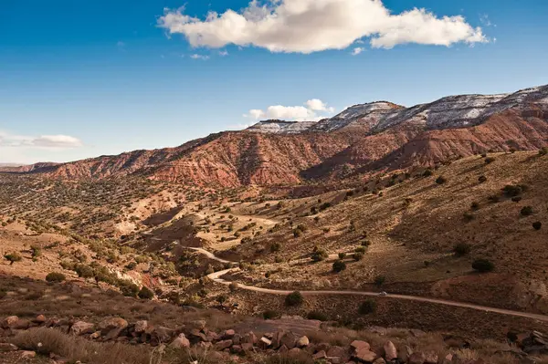 Vista Ángulo Alto Del Paso Tike Tal Montañas Del Alto — Foto de Stock