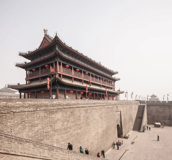 Xian Alte Stadtmauer Südtor Bei Tag — Stockfoto