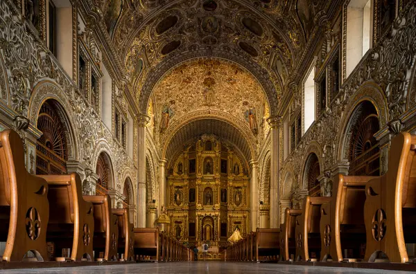 Interior Iglesia Santo Domingo Oaxaca Mexico — Stock Photo, Image