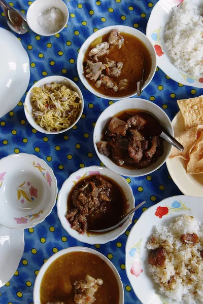 Fortfarande Liv Skålar Med Burmesisk Mat Nyaung Shwe Inle Lake — Stockfoto