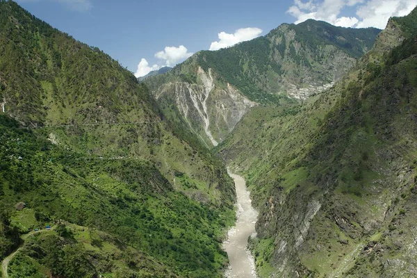 Fiume Valle Sutlej Sarahan Himachal Pradesh India Asia — Foto Stock