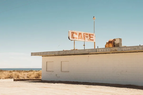 Εγκαταλελειμμένο Καφέ Salton Sea Καλιφόρνια Ηπα — Φωτογραφία Αρχείου