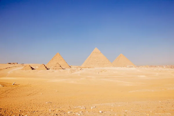 Pirámides Necrópolis Giza Giza Egipto — Foto de Stock