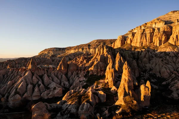 Красная Долина Закате Национальный Парк Гореме Каппечия Анатолия — стоковое фото