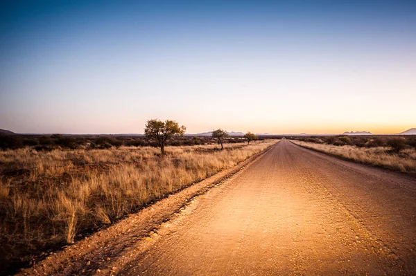 Estrada Entardecer Windhoek Namíbia Namíbia — Fotografia de Stock