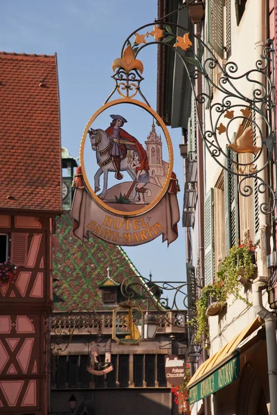 Hotel Colmar Elzász Franciaország Elszatén Borút — Stock Fotó