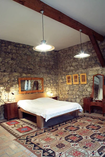 Dormitorio Tradicional Apartamento Vacaciones Lago Balaton Budapest — Foto de Stock