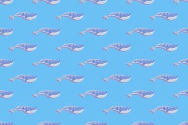 suluboya desenli resim, mavi balina, şirin, nazik,