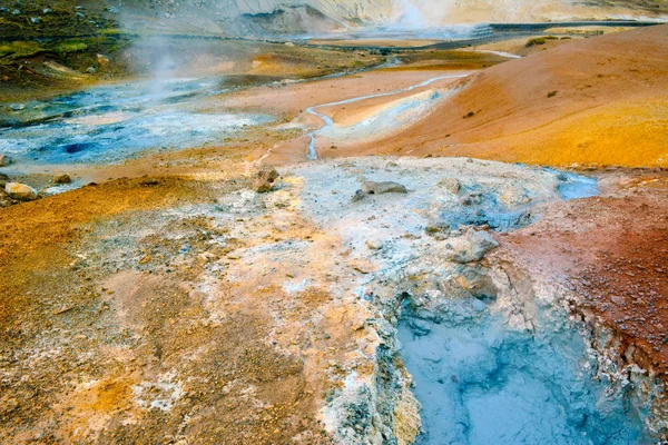 Fumarole field in Namafjall, Iceland. — Stock Photo, Image