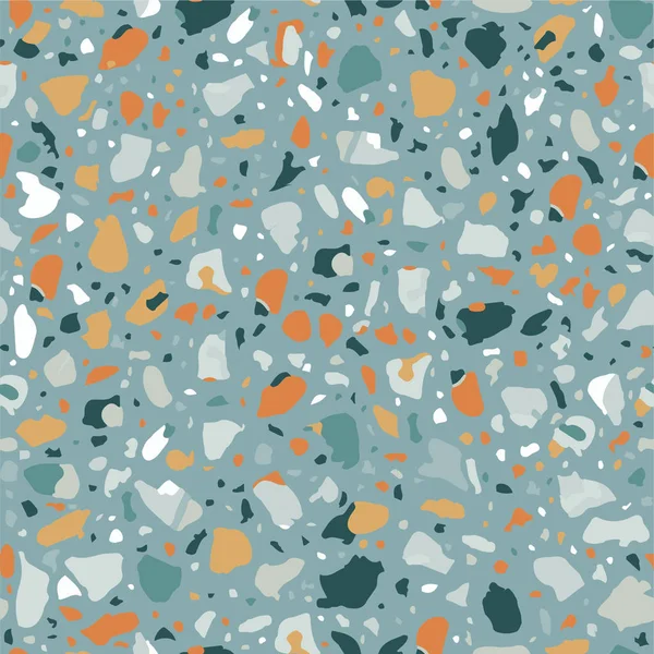 Terrazzo revêtement de sol vectoriel motif sans couture . — Image vectorielle