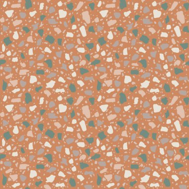 Terrazzo döşeme seamless modeli. Taş, mermer vektör dokulu.