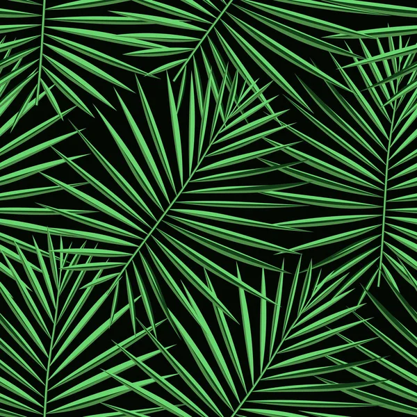 Тропический рисунок бесшовный фон. Пальмовые листья, современное безморское летнее тропическое искусство. Красочная модная натуральная ботаническая печать для декоративной ткани, модного текстиля. Пальмовое выщелачивание.. — стоковый вектор