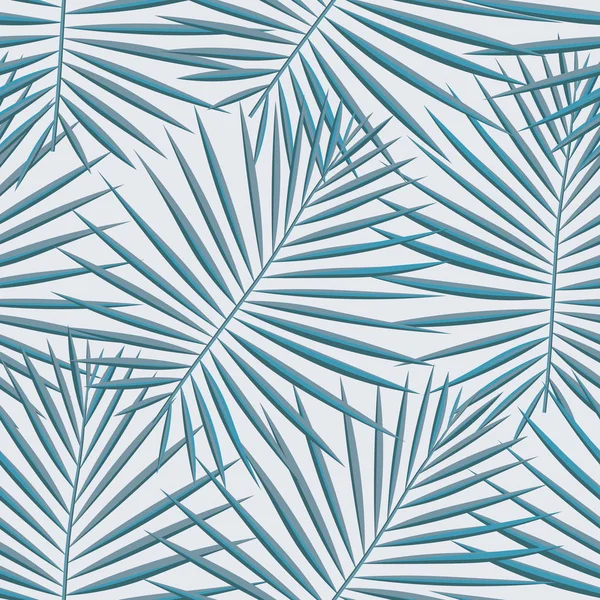 Tropical palma folhas padrão sem costura fundo. Moda exótica moda padrão de folhagem floral. Sem costura bela botânica palmeira verão decoração design.Vector padrão de impressão para embrulho swimwear . —  Vetores de Stock