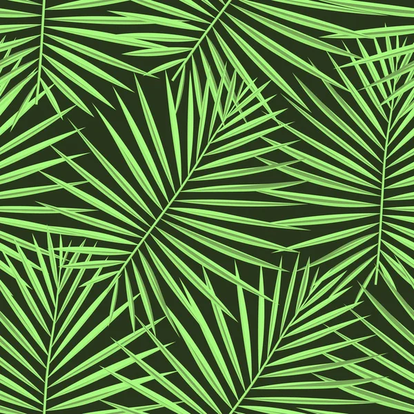 Tropischen Palmblättern Muster nahtlosen Hintergrund. exotische Mode trendige florale Blattmuster. nahtlos schöne Botanik Palme Sommer Dekoration design.Vektor Muster Print für Bademode Verpackung. — Stockvektor