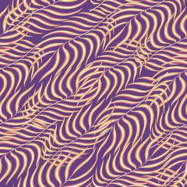 Çiçek tropikal palmiye ağacı seamless modeli. Egzotik Doğa dekorasyon sorunsuz arka plan deseni. Modern tropic sanat moda duvar kağıdı. Yaz mayo vintage tasarım bırakır. Sorunsuz vektör desen.