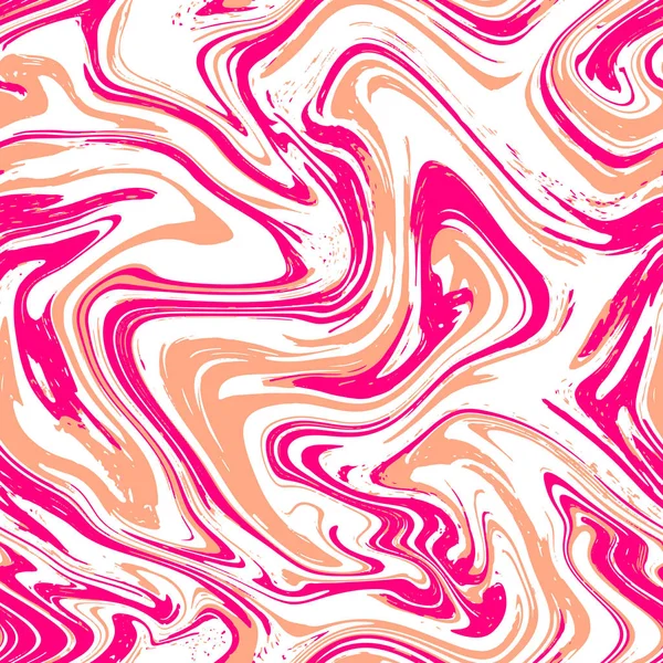 Textura de mármol fondo sin costura. Rosa, violeta, púrpura patrón abstracto. Fluido líquido sin costura efecto de flujo de mármol para la cubierta, tela, textil, envoltura o fondo de impresión. Estilo Ebru, tinta aqua. Vector . — Archivo Imágenes Vectoriales