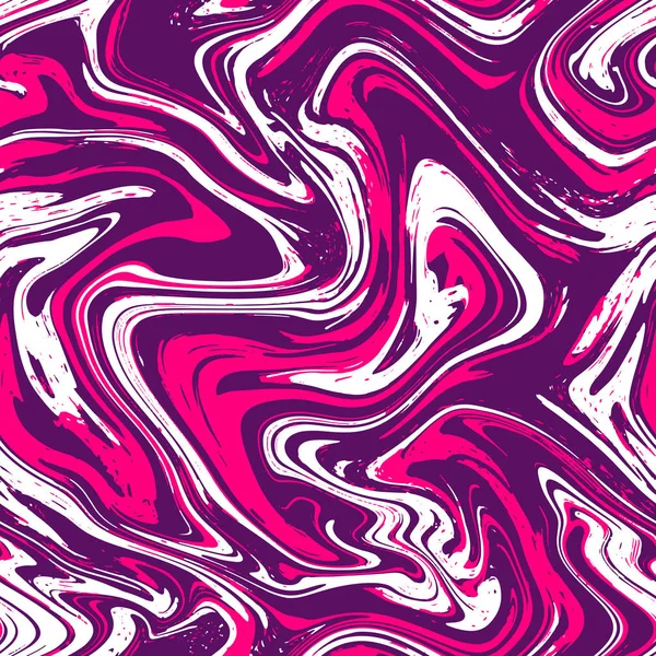 Marble texture seamless background.Pink,violet,purple abstract pattern.Seamless liquid fluid marbling flow effect for cover,fabric,textile,wrapping or print background.Ebru style,aqua ink.Vector. — Stock Vector