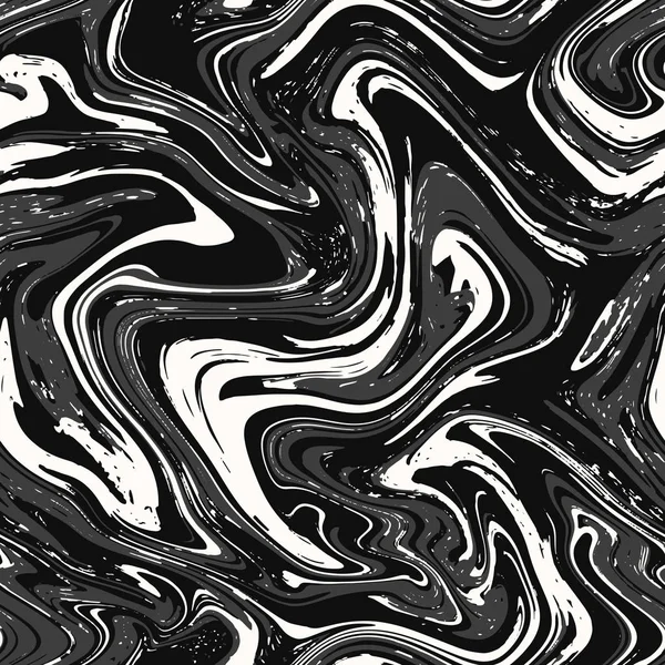 Marmor textur sömlös bakgrund. Abstrakt svartvitt mönster för golv, sten, mur, omslagspapper. Textil sömlösa mönster, business cover bakgrund. Ebru aqua bläck målning på vatten. Vektor. — Stock vektor