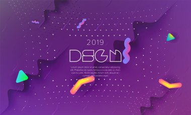 Renkli modern arka plan. Renkli sunum arkaplanı. Kapak tasarım şablonu. Poster, rapor, afiş, herhangi bir belge sayfası için vektör arkaplanı. Sıvı akışkan geleceksel renk şekilleri. A4.