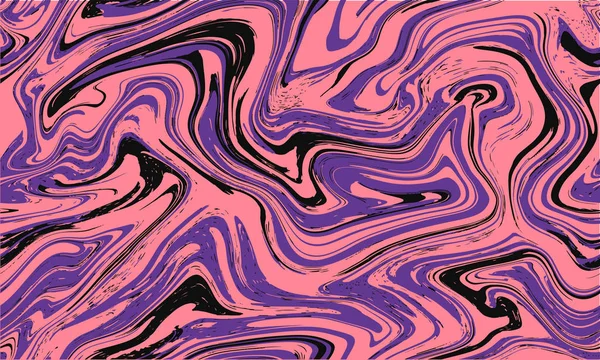 大理石のテクスチャのシームレスな背景。ピンク、バイオレット、紫色の抽象的なパターン。カバー、ファブリック、繊維、包装、印刷背景のシームレスな液体流体霜降りフロー効果です。しゅうちょうスタイル、インク。ベクトル — ストックベクタ