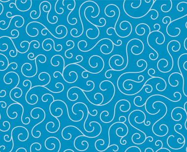 Çizgi sarmal, soyut, dikişsiz desen arka plan. Kıvrımlı süs çiçekleri, bitmeyen dalgalar. Deniz suyu girdabı deseni. Parmak izi veya kumaş dokusu için vektör..