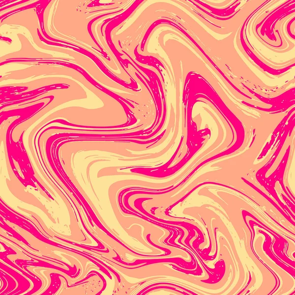 Textura de mármol sin costura de fondo. Patrón abstracto rosa, violeta, púrpura. Efecto de flujo de fluido líquido sin costura para cubrir, tela, textil, envoltura o fondo de impresión. Estilo Ebru, tinta. Vector — Vector de stock