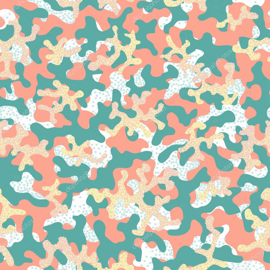 Camouflage seamless fashion pattern. Abstract 