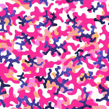 Kamuflaj kesintisiz moda modeli. Soyut 