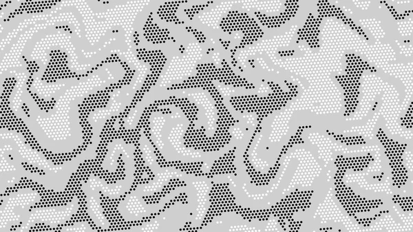 하프톤 대리석 질감 배경입니다. 추상 검은색과 흰색 도트 아트 배경 막입니다. 현대 회색조 패턴, 비즈니스 커버 배경 디자인입니다. 벡터 — 스톡 벡터