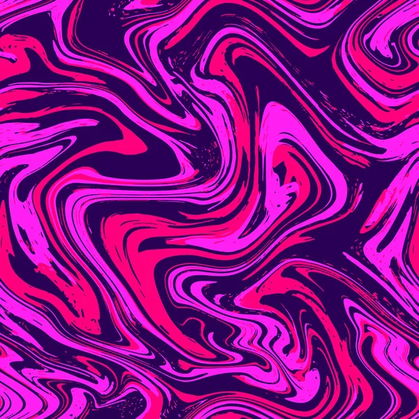 Textura de mármol sin costura de fondo. Patrón abstracto rosa, violeta, púrpura. Efecto de flujo de fluido líquido sin costura para cubrir, tela, textil, envoltura o fondo de impresión. Estilo Ebru, tinta. Vector — Vector de stock