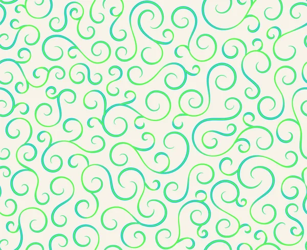 Línea espiral abstracta sin costura patrón background.Curl ornamento floral sin fin olas strokes.Sea agua remolino decoración texture.Vector para impresión o tela textile.Cover para baldosas, hojas volantes, envoltura . — Vector de stock