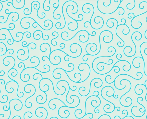 Line spiral abstract seamless pattern background.Curl ornament floral endless waves strokes.Sea aqua water swirl decoration texture.Vector for print or fabric textile.Cover for tile, flyleaf, wrapping . — стоковый вектор
