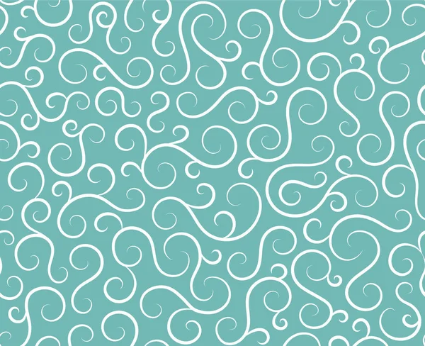 Línea espiral abstracta sin costura patrón background.Curl ornamento floral sin fin olas strokes.Sea agua remolino decoración texture.Vector para impresión o tela textile.Cover para baldosas, hojas volantes, envoltura . — Vector de stock