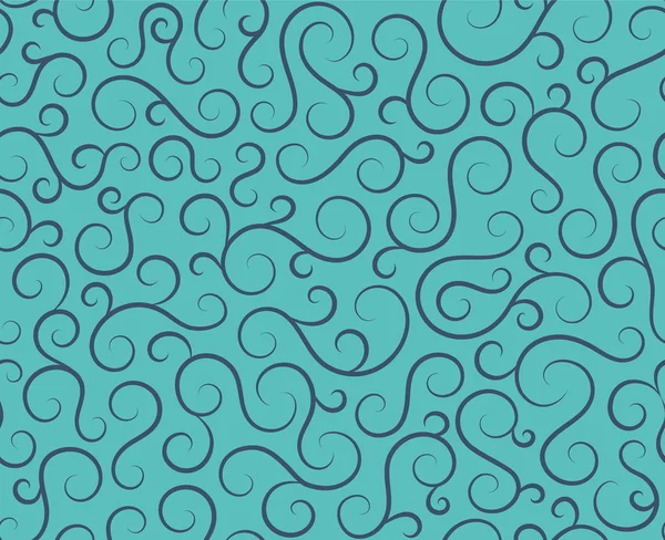 Linea spirale astratto senza soluzione di continuità modello background.Curl ornamento floreale onde infinite strokes.Sea acqua turbinio decorazione texture.Vector per la stampa o tessuto textile.Cover per piastrelle, flyleaf, avvolgimento. — Vettoriale Stock