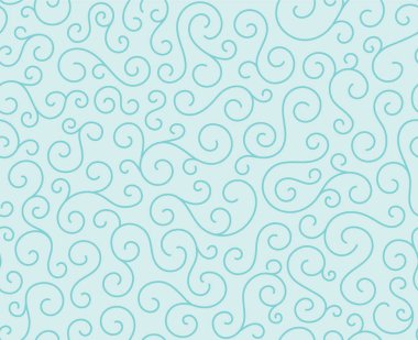 Çizgi sarmal, soyut, dikişsiz desen arka plan. Kıvrımlı süs çiçekleri, bitmeyen dalgalar. Deniz suyu girdabı deseni. Parmak izi veya kumaş dokusu için vektör..